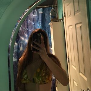 Floral fabric bralette